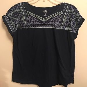 Navy Blue Short-Sleeved T-Shirt